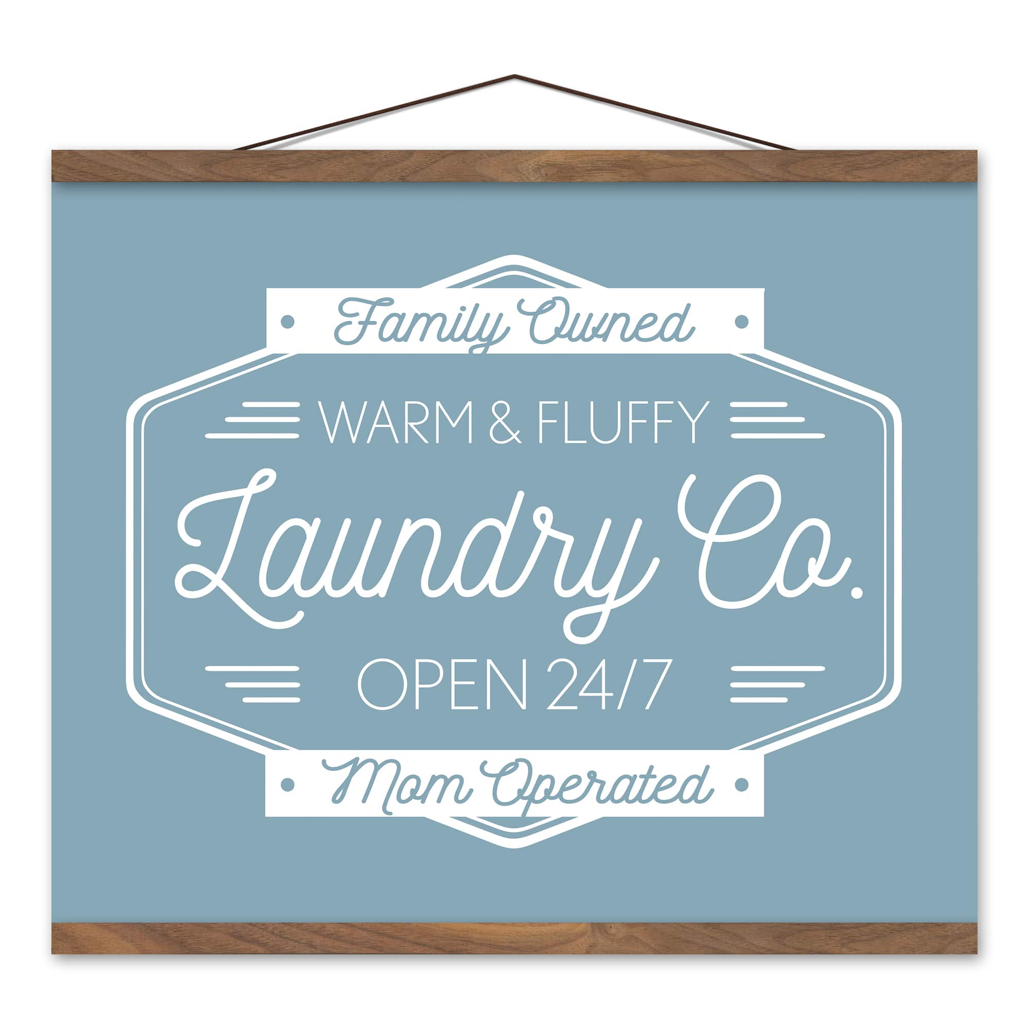Laundry Co. 20" x 16" Teak Hanging Canvas